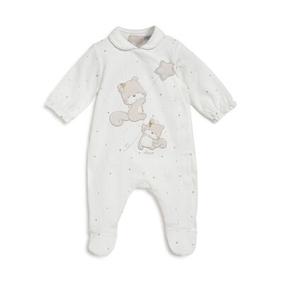 Girls Bronze Applique Front Opening Babysuit